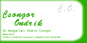 csongor ondrik business card